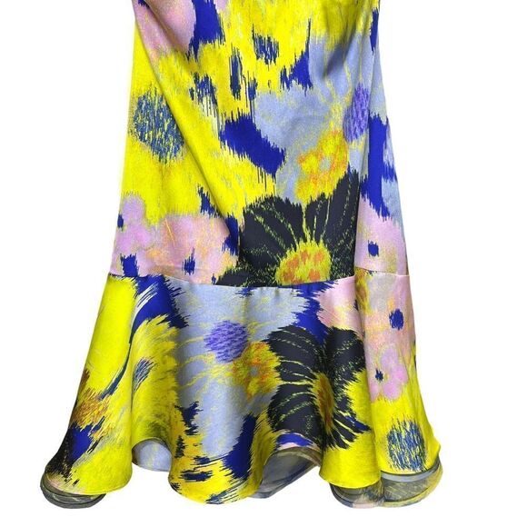 NEW Silvia Tcherassi Analissa Cut Out Silk Abstract Floral Dress Medium - Picture 9 of 14